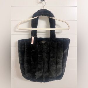 NWT Victoria Secret faux fur tote bag